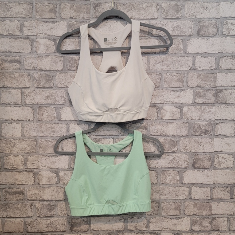 Xersion White and Mint Sports Bras
